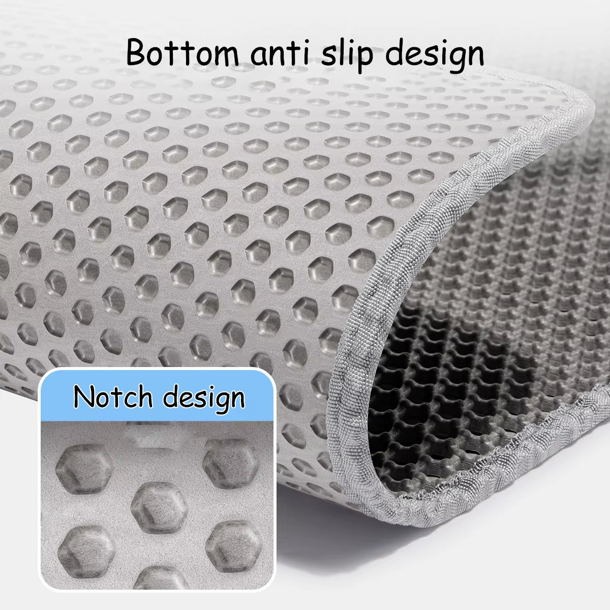 60CM x 90CM Waterproof Double Layer Cat Litter Mat - Non-Slip, Washable Pet Toilet Mat for Easy Cleaning