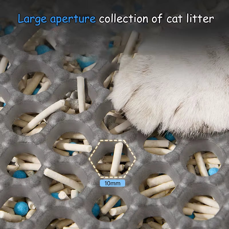 60CM x 90CM Waterproof Double Layer Cat Litter Mat - Non-Slip, Washable Pet Toilet Mat for Easy Cleaning